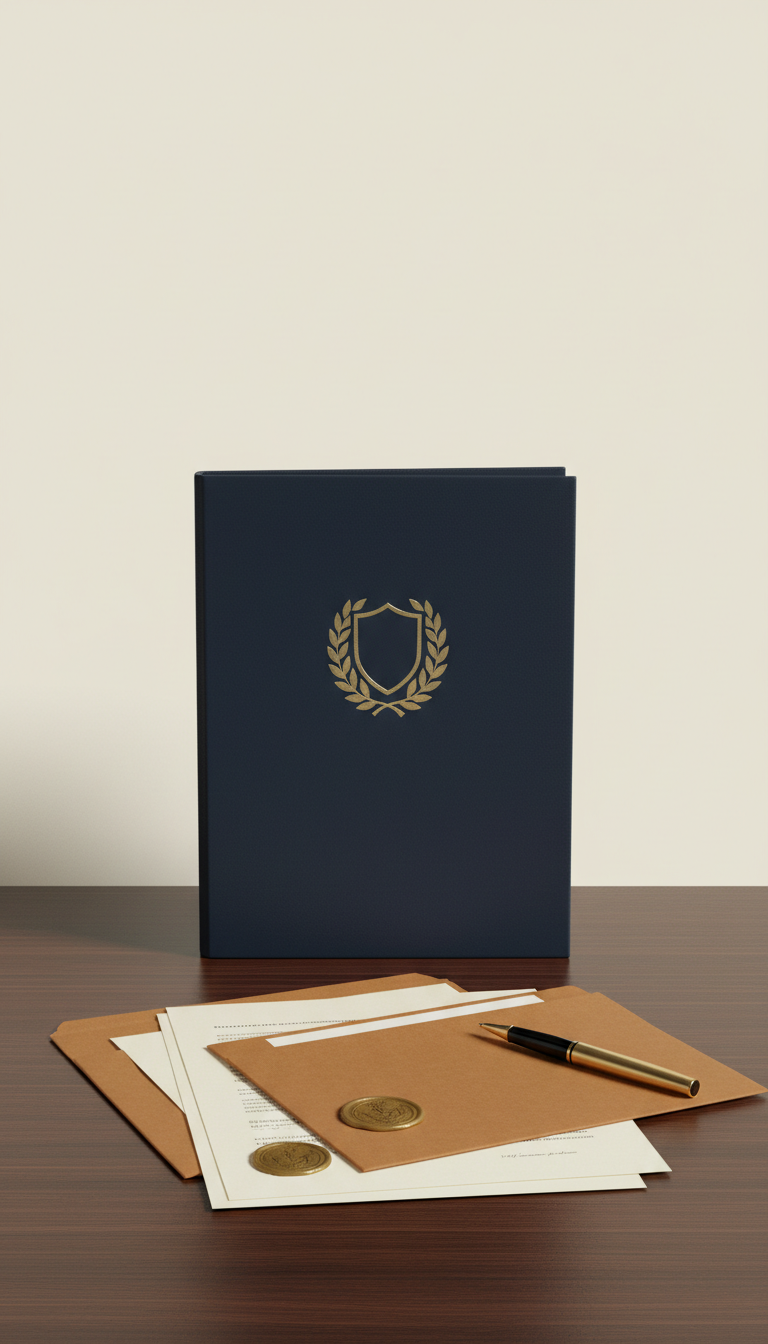 Compliance Binder with Metallic Label